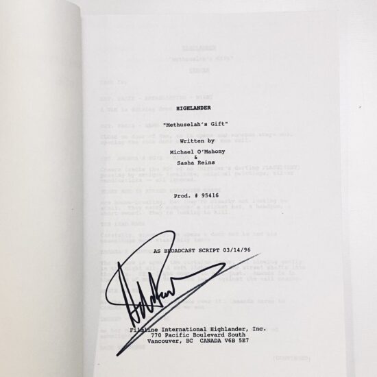 Methuselah's Gift Signed Script